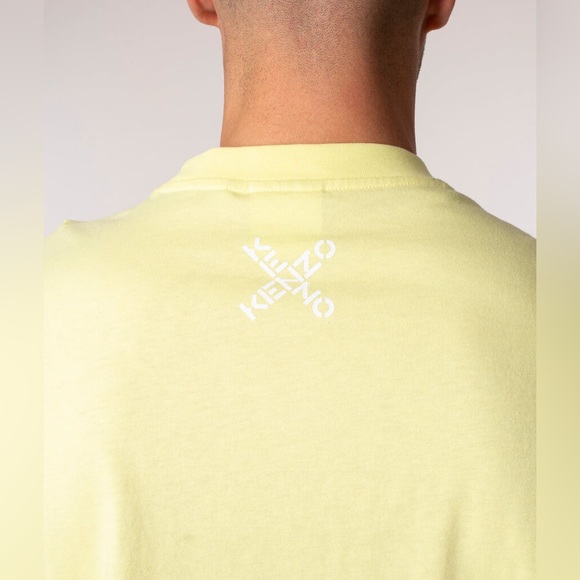 Kenzo Yellow Vanilla Sport Big X Logo Cotton T-shirt Medium - Picture 4 of 16